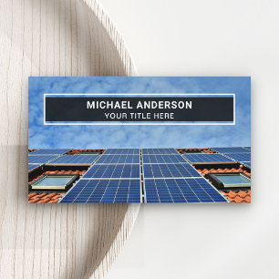 Residential Rooftop Solar Panels Business Card
