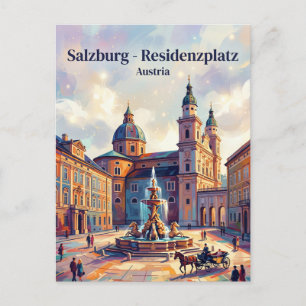 Residenzplatz Austria Postcard