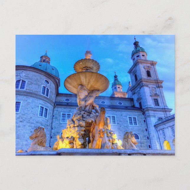 Residenzplatz in Salzburg, Austria Postcard (Front)