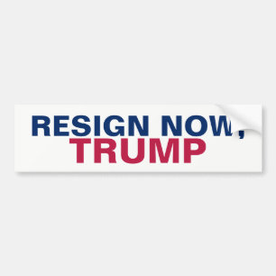 Resign Now, Anti-Trump Resist Bumper Sticker