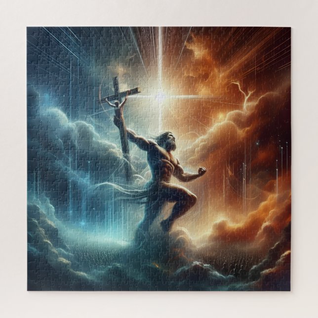 Resilience in Adversity - Radiance Amidst Storms Jigsaw Puzzle (Vertical)
