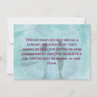 Resilience & Love Romantic Quote Standard Postcard