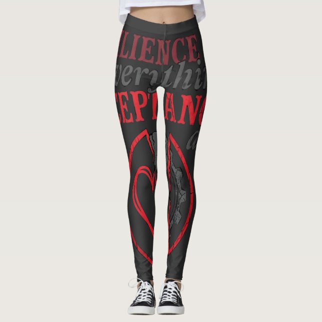 Resilience Over Everything | Acceptance Is Tool Leggings (Front)