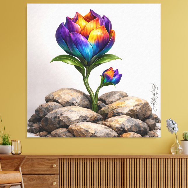 Resilience (purple edition) canvas print (Insitu(LivingRoom))