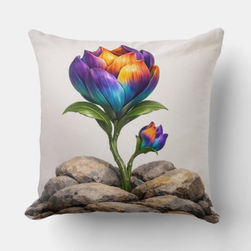 Resilience (purple edition) throw pillow