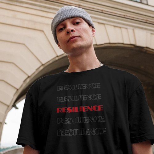 RESILIENCE repeated word t_shirt design 