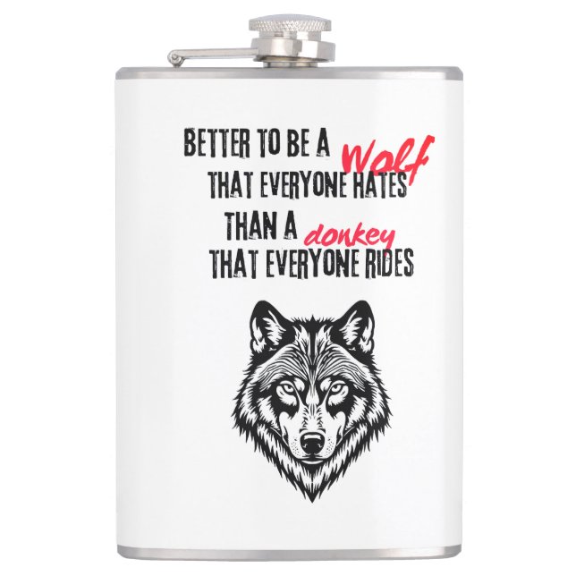 Resilience, self-worth, and independence flask (Front)