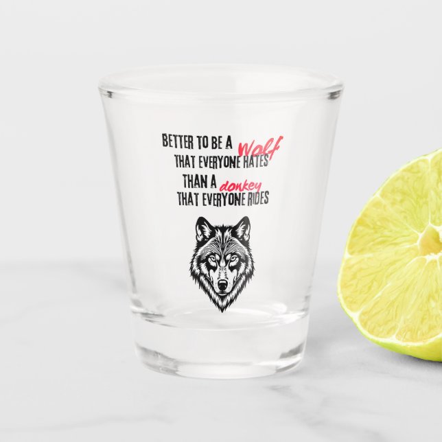 Resilience, self-worth, and independence shot glass (Front)