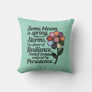 Resilience Throw Pillow – Inspirational  Quote