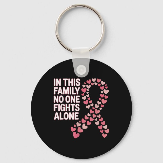 Resilient And Radiant Breast Cancer Awareness Stat Keychain (Front)
