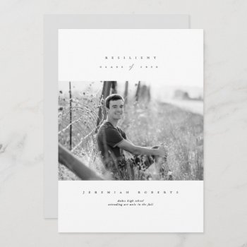 Resilient Class Of 2020 Serif Graduation Invitation by mistyqe at Zazzle