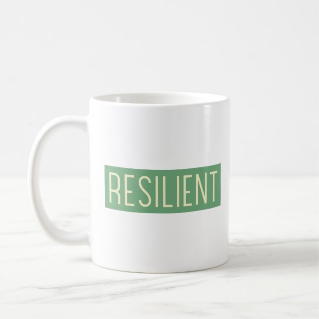 RESILIENT Classic Mug – Strength in Every Sip (Left)