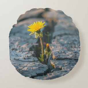 Resilient Dandelion Pillow on Cozy Faux Fur