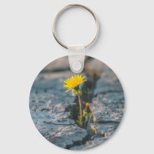 Resilient Dandelion Rock Keychain