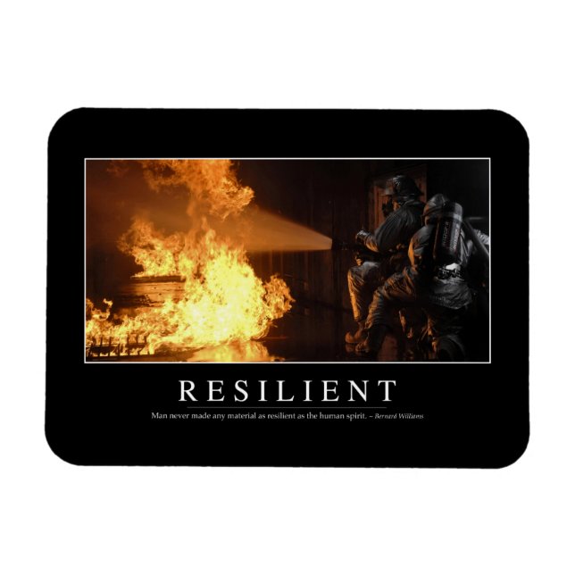 Resilient: Inspirational Quote Magnet (Horizontal)