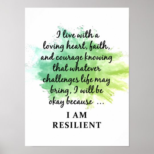 RESILIENT LIVING: LOVING HEART POSTER | Zazzle.com