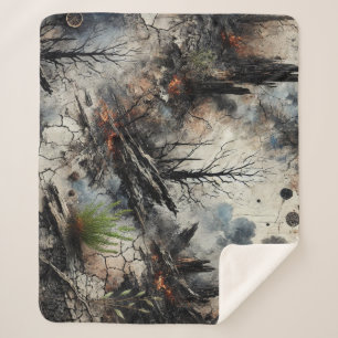 Resilient Nature Sherpa Blanket - Bold Art Design