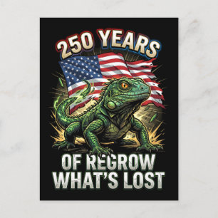 Resilient Reptile America 250 Years Postcard