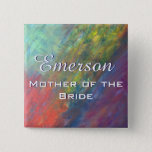 Resilient Roygbiv Abstract Rainbow Bridal Party Pinback Button at Zazzle