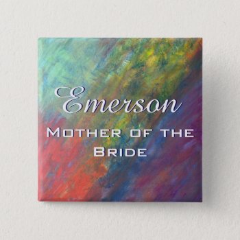 Resilient Roygbiv Abstract Rainbow Bridal Party Pinback Button by Fharrynesque at Zazzle