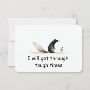 Resilient Skunk Woodland Animal Affirmation Card
