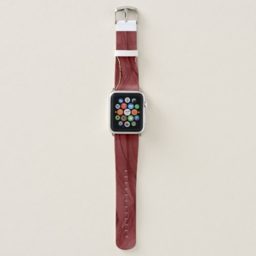 Resin art dark red marsala abstract background E Apple Watch Band