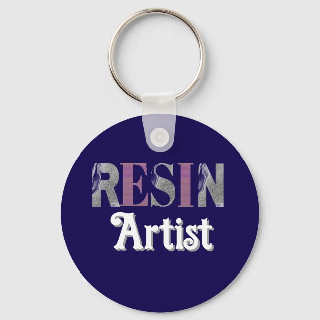 Resin Artist Crafter  Keychain (Front)