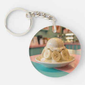 Resin Banana Sundae | Retro Ice Cream Shop Keychain