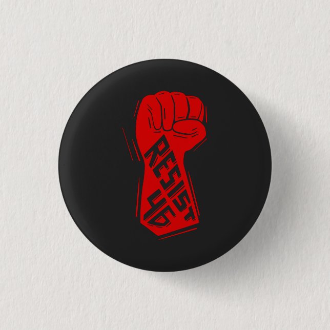 Resist 46 Clenched Fist Anti-Biden Button (Front)