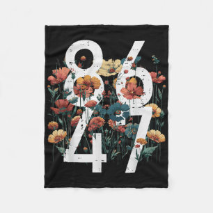 Resist 86 47 Flowers Poppy Protest Women Kids Men Fleece Blanket