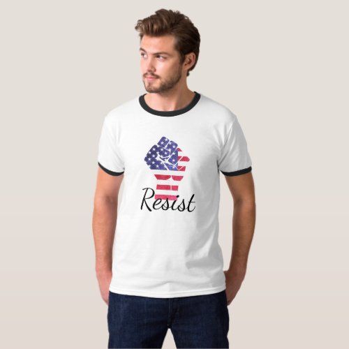 Resist American Flag Democrat Anti Trump Shirt