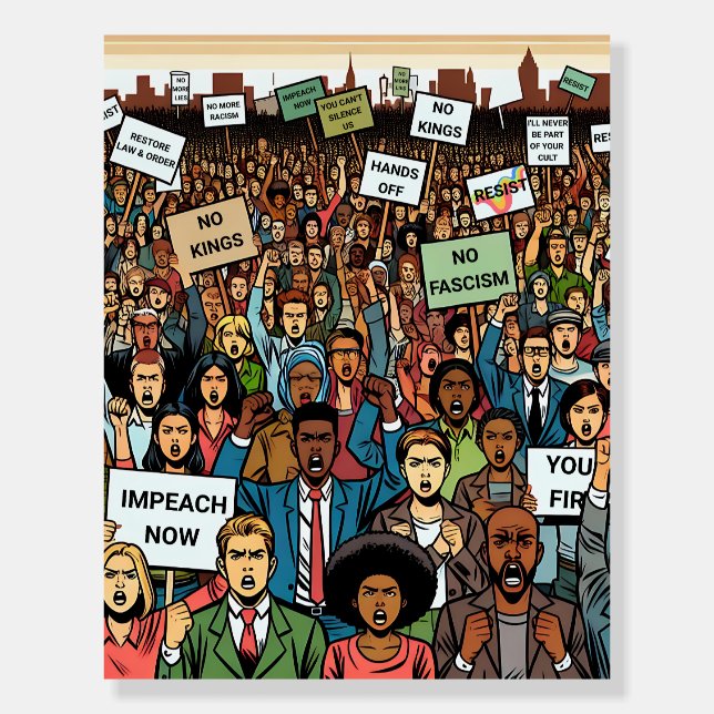 Resist and Impeach Trump Foam Board (Front)