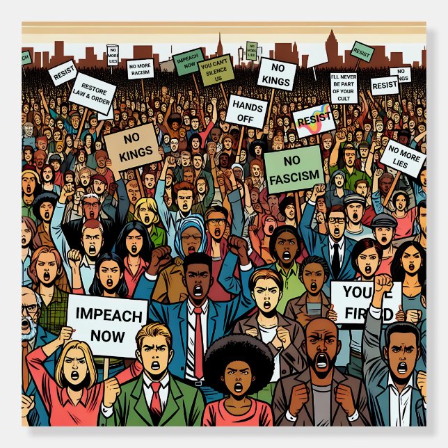 Resist and Impeach Trump Foam Board (Front)