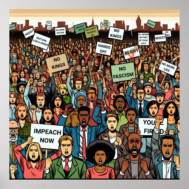 Resist and Impeach Trump Poster (Front)