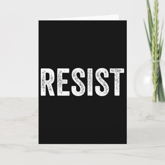 Resist Anti-trump Protest March Political Defiant  Card (Front)