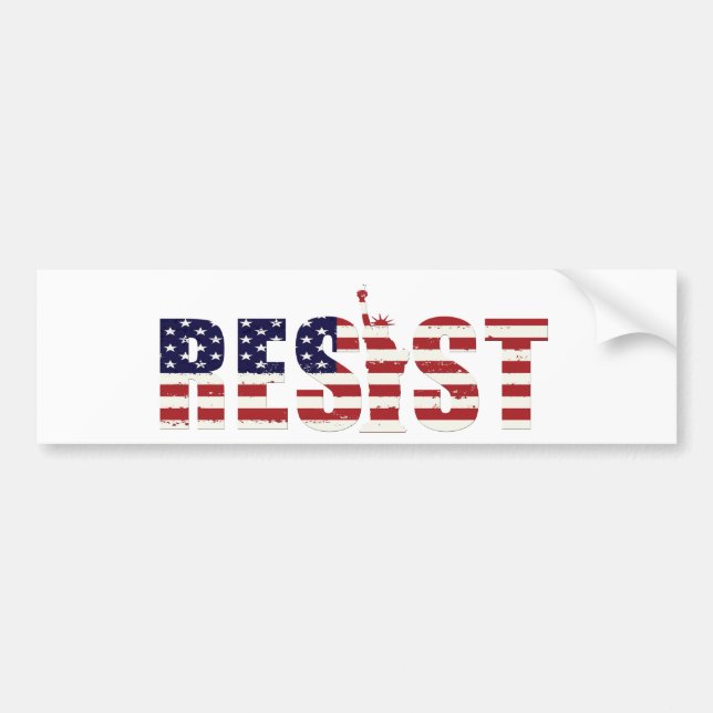 Resist Anti-Trump Resistance Freedom Bumper Sticker (Front)