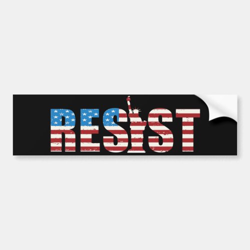Resist Anti Trump Resistance Persist 2 Bumper Sticker