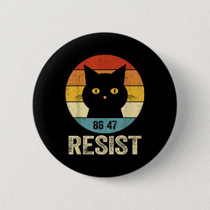 Resist Anti Trump Tee Retro Resist Anti Trump Cat  Button