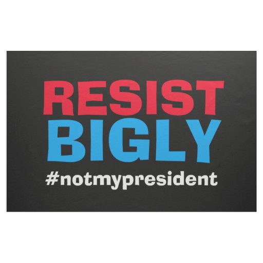 Resist Bigly Protest Trump Banner Sign Flag Fabric