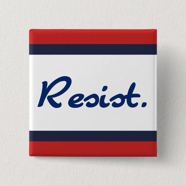 Resist Blue Resistance Anti-Trump Democrats Button (Front)