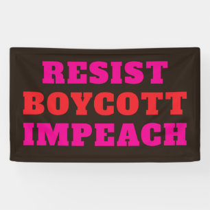 Resist Boycott Impeach  Banner