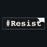 #Resist bumper sticker<br><div class="desc">Show that you stand against hatred and bigotry and be a beacon for others to do the same with a bumper sticker with #Resist written in bold white text on black. You can change the background color by clicking the "Customize it" button and then selecting a background color. To see...</div>