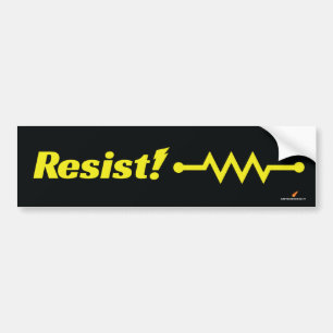 Resist! bumper sticker (yellow)