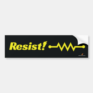 Resist! bumper sticker (yellow)