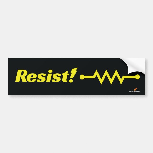 Resist! bumper sticker (yellow) (Front)