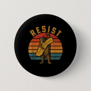 Resist California Bear Button