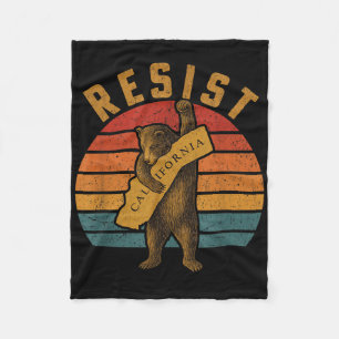 Resist California Bear  Fleece Blanket