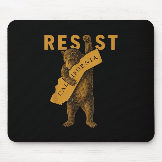 Resist California Bear  Mouse Pad (Front)