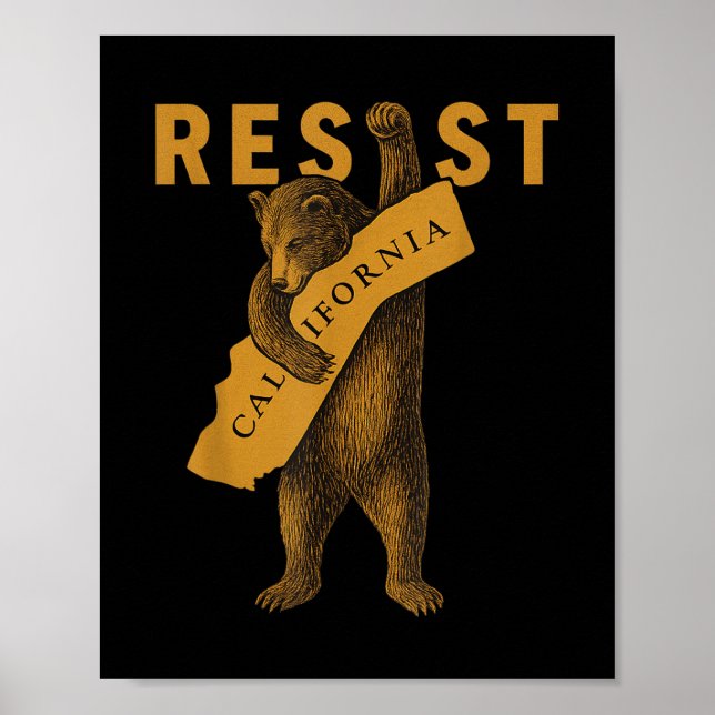 Resist California Bear  Poster (Front)