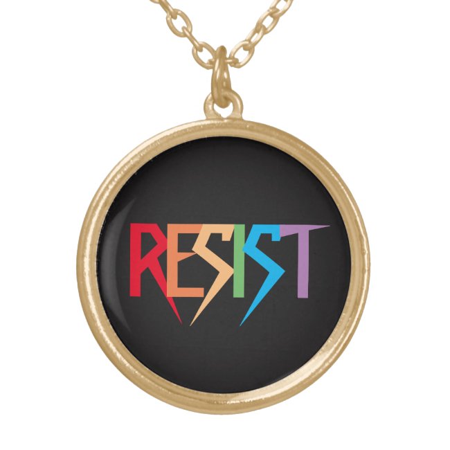 Resist Colorful Rainbow Necklace